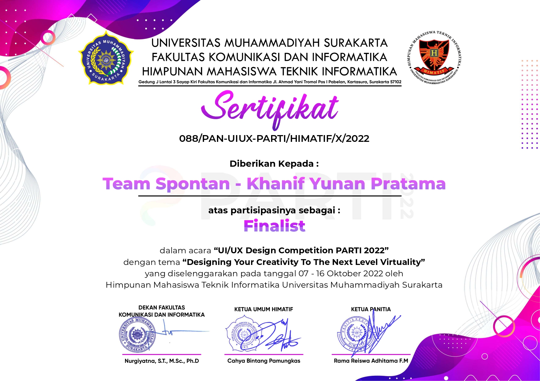 Certificate